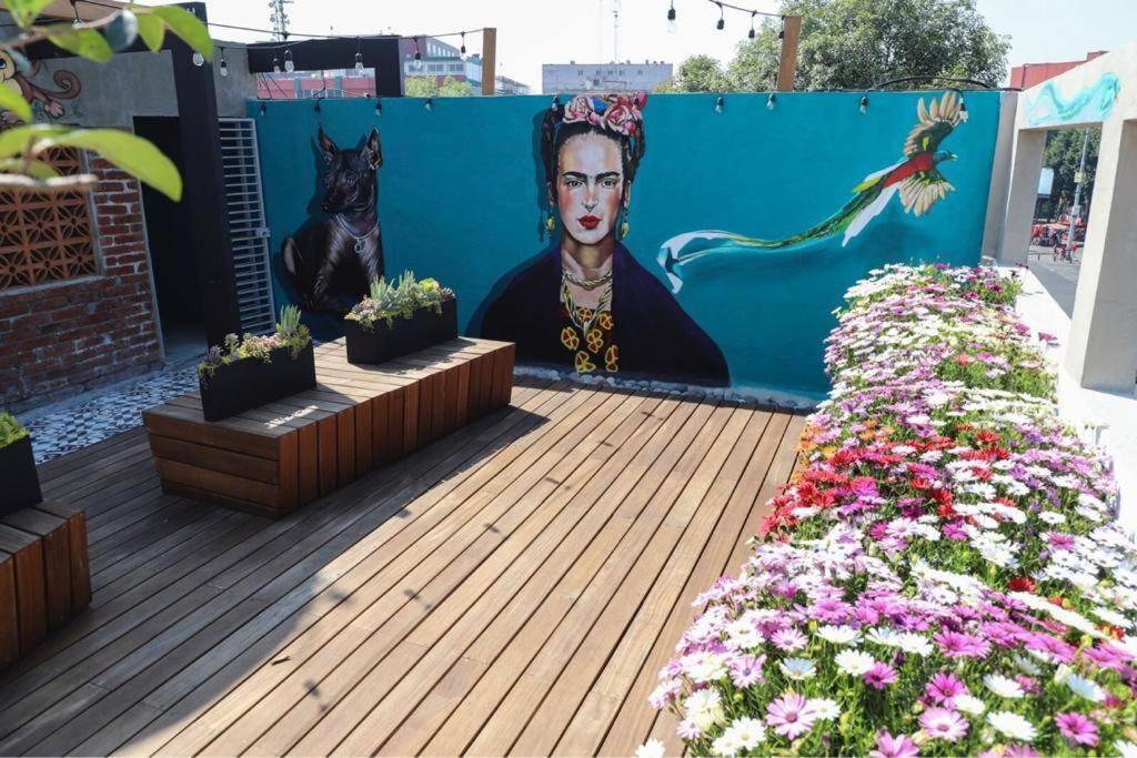 New Mex Inspired Bo-Ho Chic Apartment With Private Patio And Roof Terrace Мексико Сити Екстериор снимка